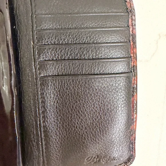 Brighton Animal Print Crossbody Wallet with Black Trim - LIKE NEW! - Picture 7 of 13